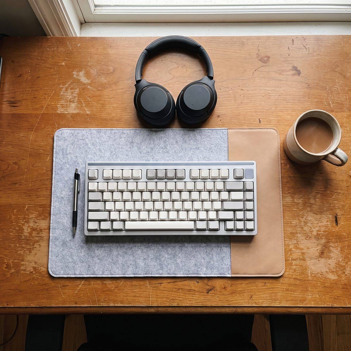 A Northform desk setup from above